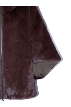 Brown reversible jacket with hood LOU ANDREA | NZ25745DKAKILUW5MATMOROBROWN